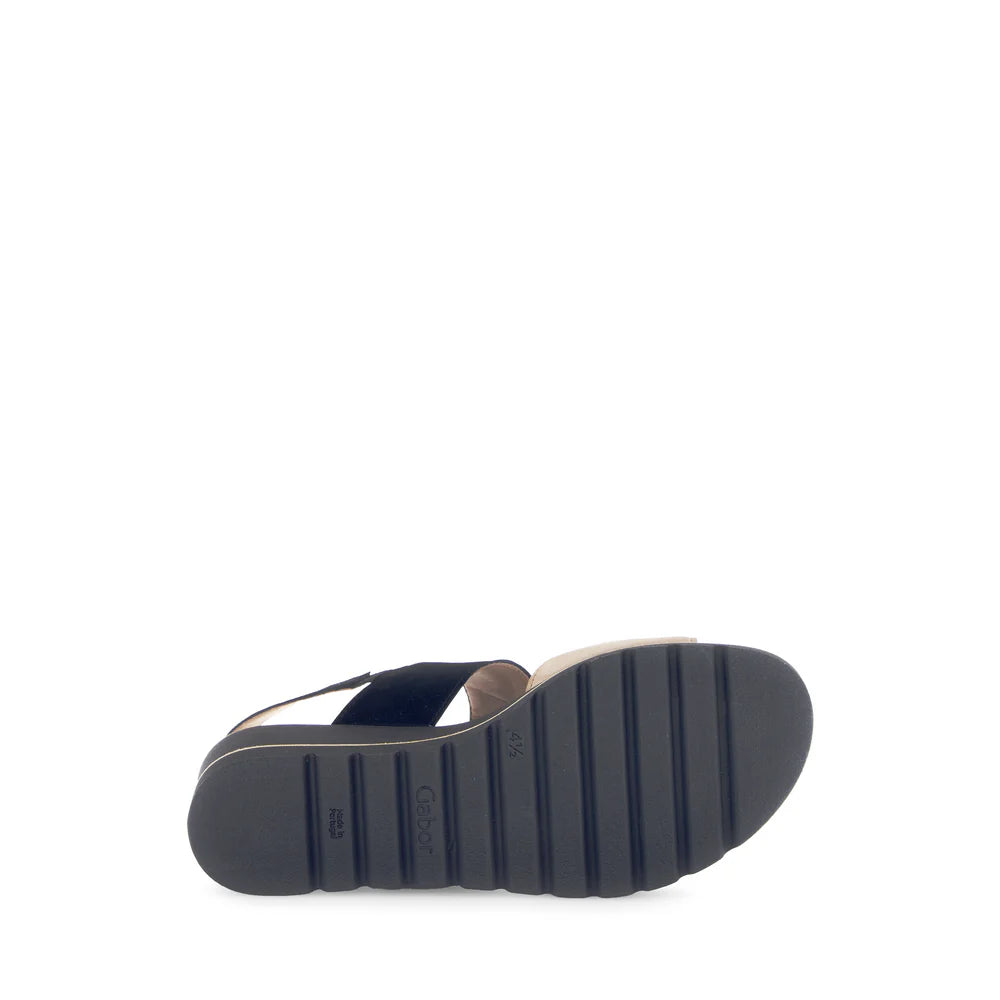 Black sandal sole on a white background