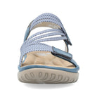 Blue sandal with strap design on a white background