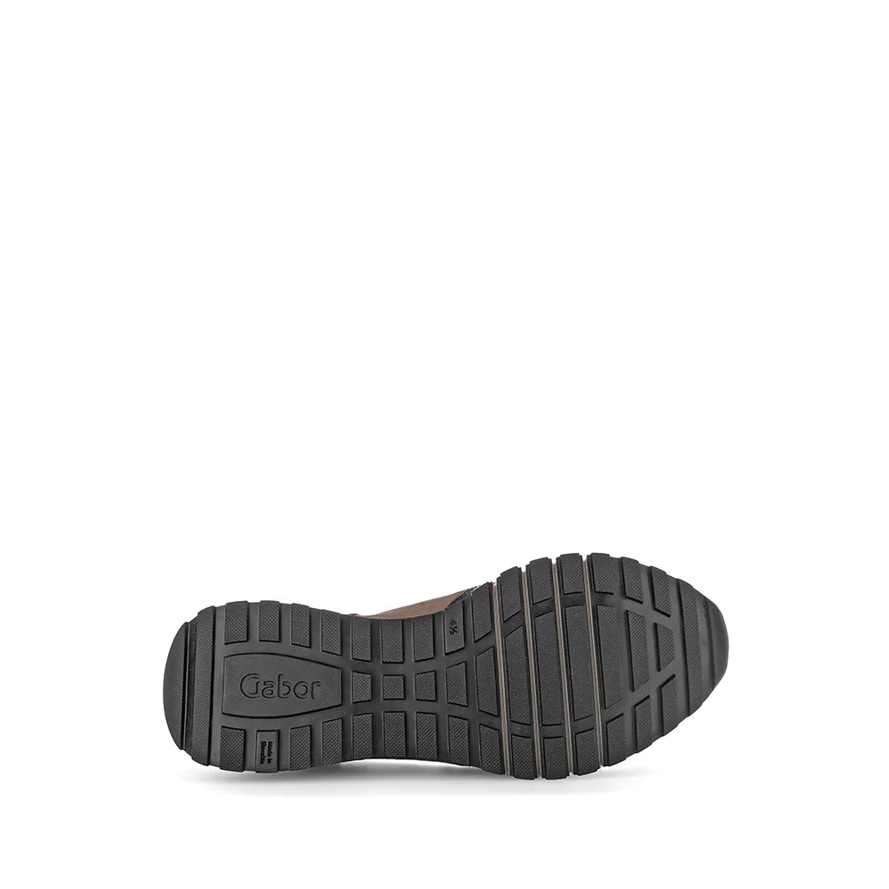 Black shoe sole with 'Gabor' branding on a white background