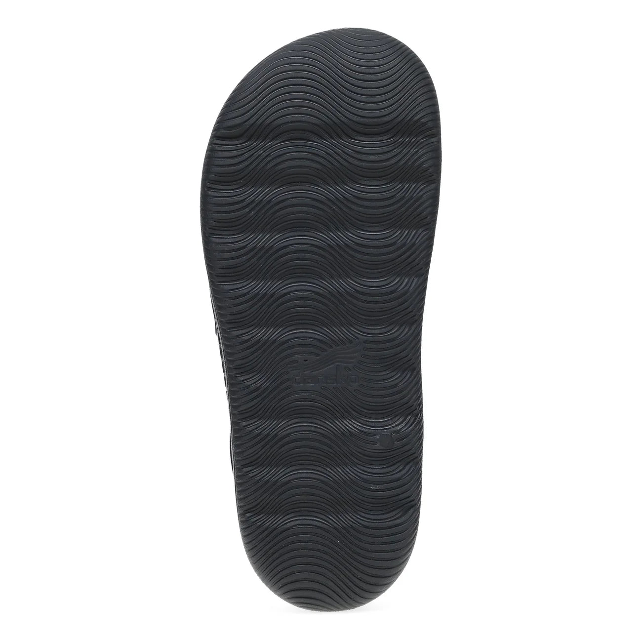 Close-up of a shoe sole with a textured pattern on a white background