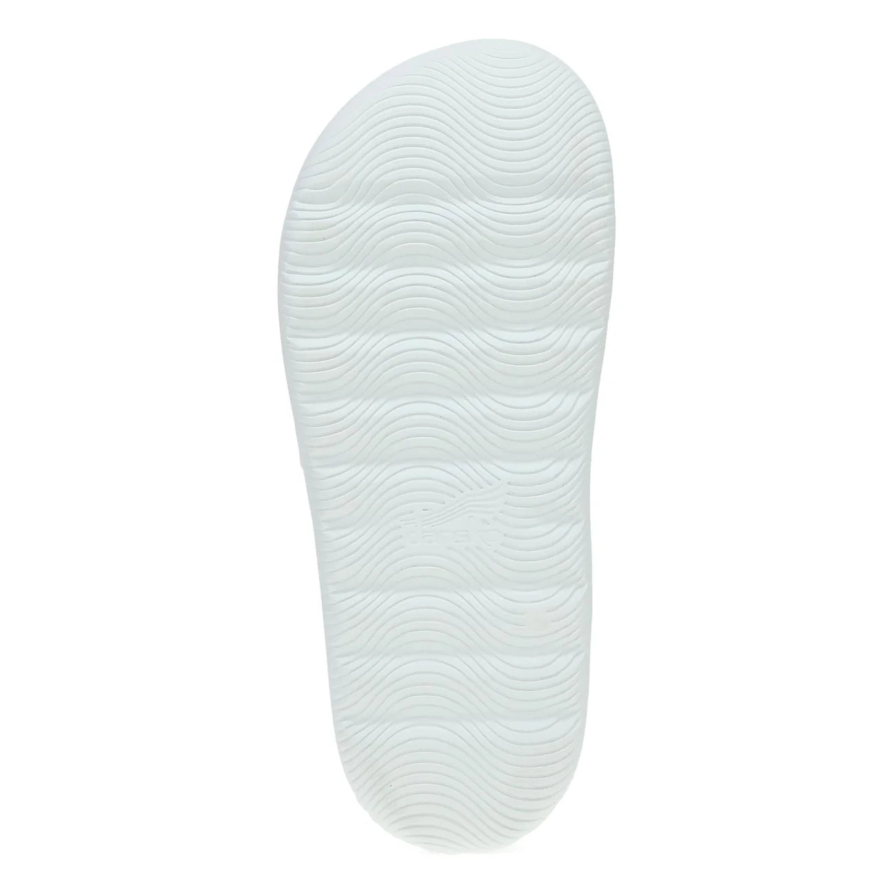 White shoe sole with wavy pattern on a white background