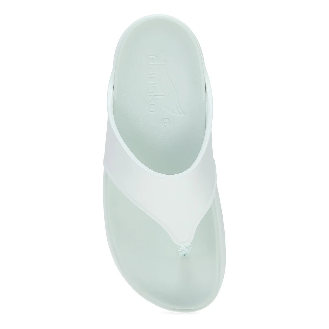 Light blue slip-on shoe on a white background