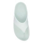 Light blue slip-on shoe on a white background