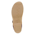 Tan shoe sole with brand logo on a white background