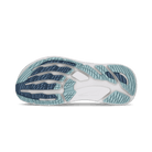 Sole of a shoe with blue and white design on a transparent background