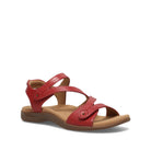 Red sandal with a white background