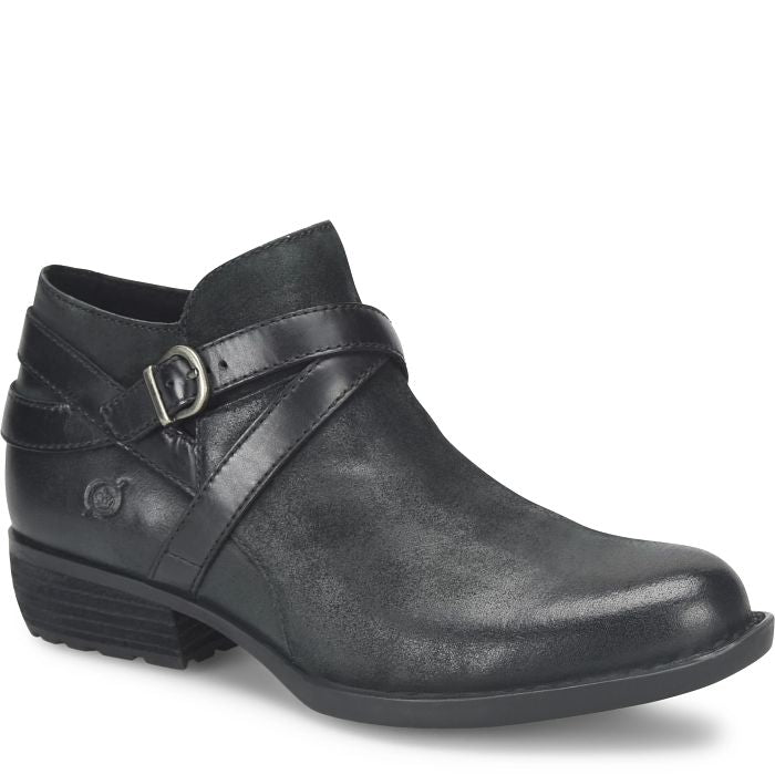 born womens dress boots Kelle Black Distressed / 8.5 Black and silver USAF WOMEN'S ENLISTED SERVICE Elastic gore panels Size:3XL