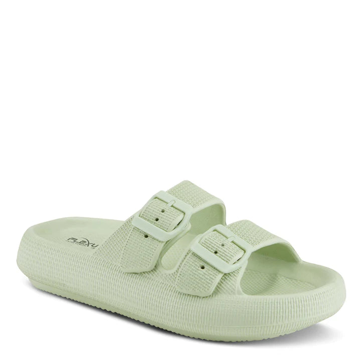 Women's Spring Step Flexus Bubbles Waterproof Sandals Color: Light Green 1