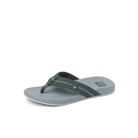 Gray sandal with black strap on a white background