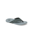 Gray sandal with black strap on a white background