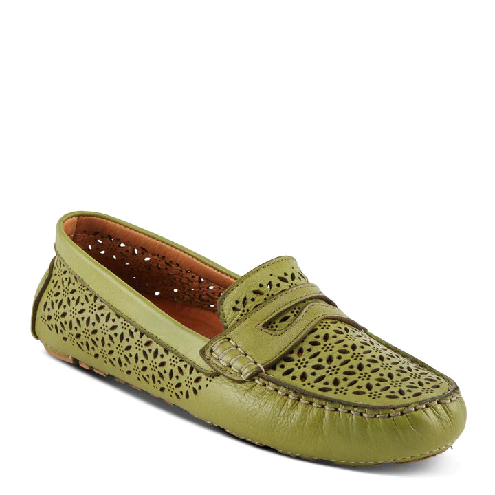 Women's Spring Step Crain Shoes Color: Green  1