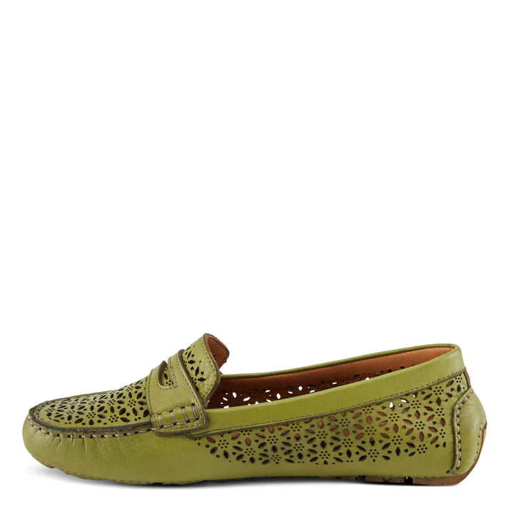 Women's Spring Step Crain Shoes Color: Green  7