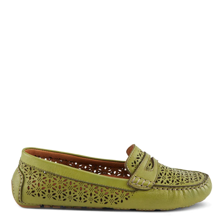 Women's Spring Step Crain Shoes Color: Green  2
