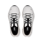 White running shoes with black accents on a white background