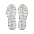 The outsoles of a pair of sneakers, shown from a top-down view on a plain white background.