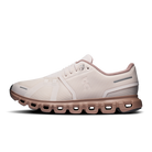 White running shoe with a unique sole design on a white background