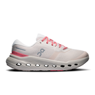 White and pink running shoe on a white background