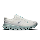 White athletic shoe with a subtle design on a white background