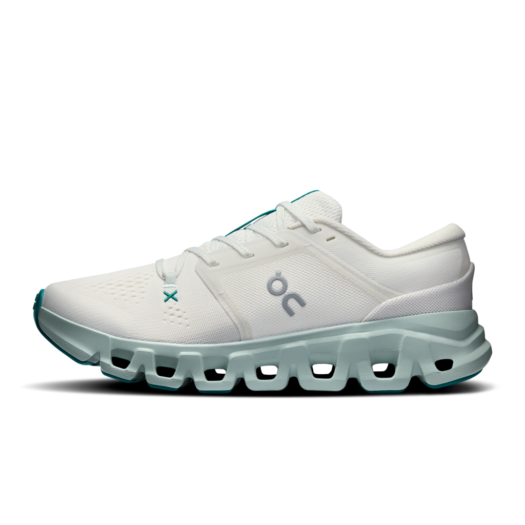 Gray athletic shoe on a white background