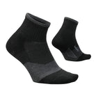 Pair of black ankle socks on a white background