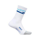 White sock with blue stripes on a white background