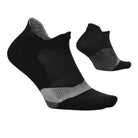 Black and gray ankle socks on a light gray background