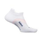 White ankle sock with pink accent on a white background