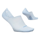 Light blue ankle socks with a brand logo on a white background