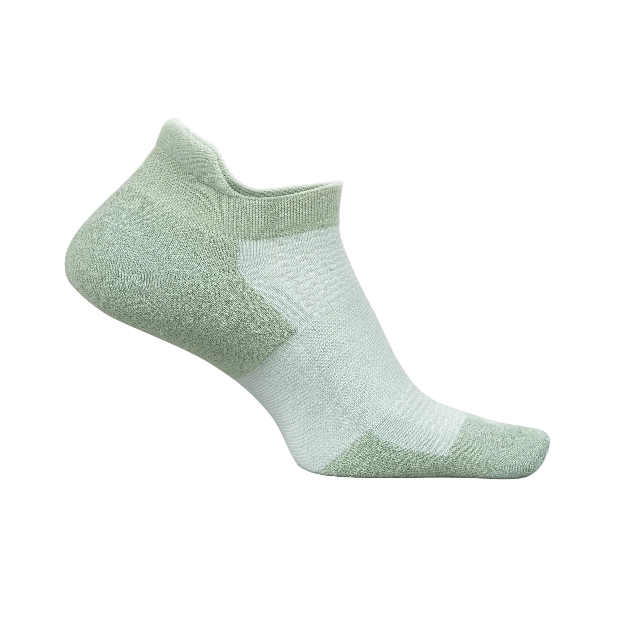 A single low-cut ankle sock in a light sage green color, shown from a side profile on a clean, off-white background.