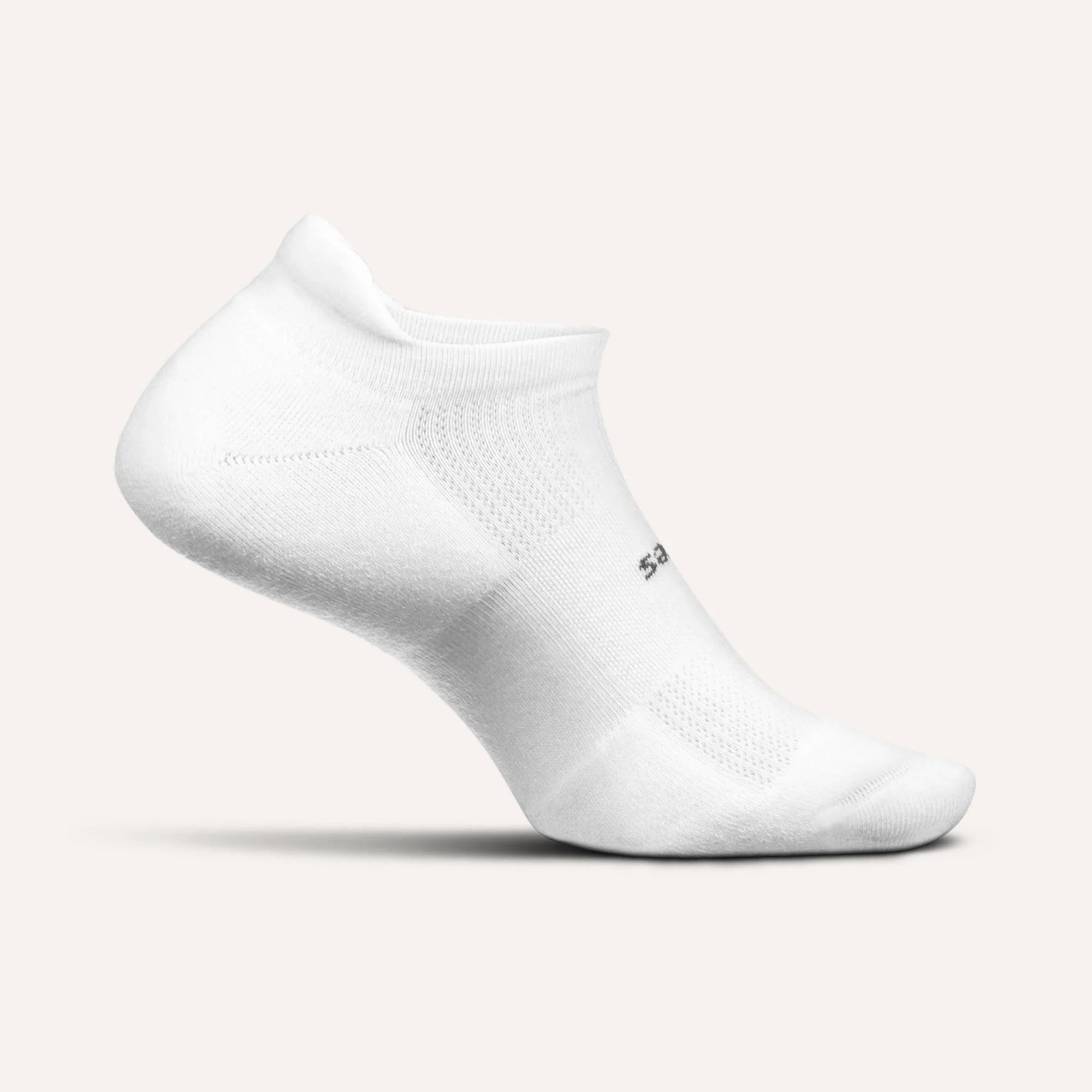 White ankle sock on a light gray background