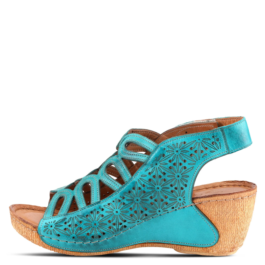 Women's Spring Step Inocencia Sandal Color: Turquoise 7