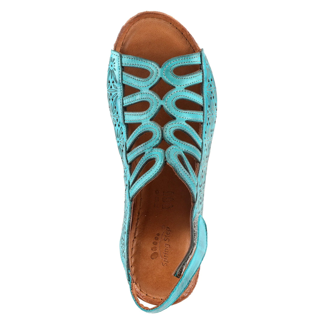 Women's Spring Step Inocencia Sandal Color: Turquoise 6