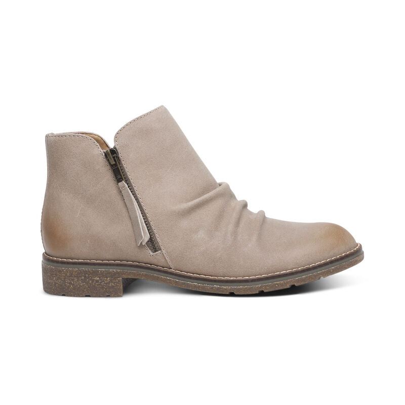 Women's Aetrex Mila Low Boot Color: Taupe 2