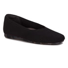 Black flat shoe on a white background