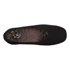 Black shoe sole with a brand logo on a white background