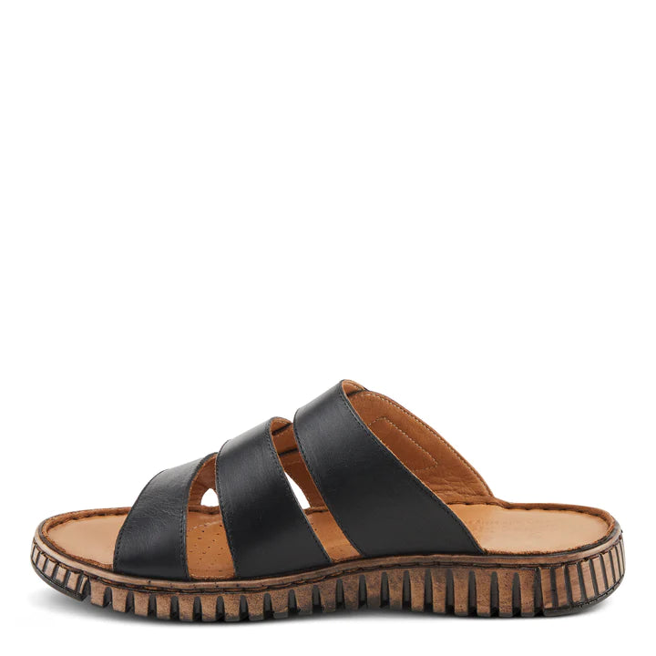 Women's Spring Step Olly Sandals Color: Black  8