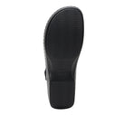 Black shoe sole with 'Alegria' branding on a white background