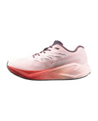 A light pink and coral-red running shoe shown from the side against a plain white background.