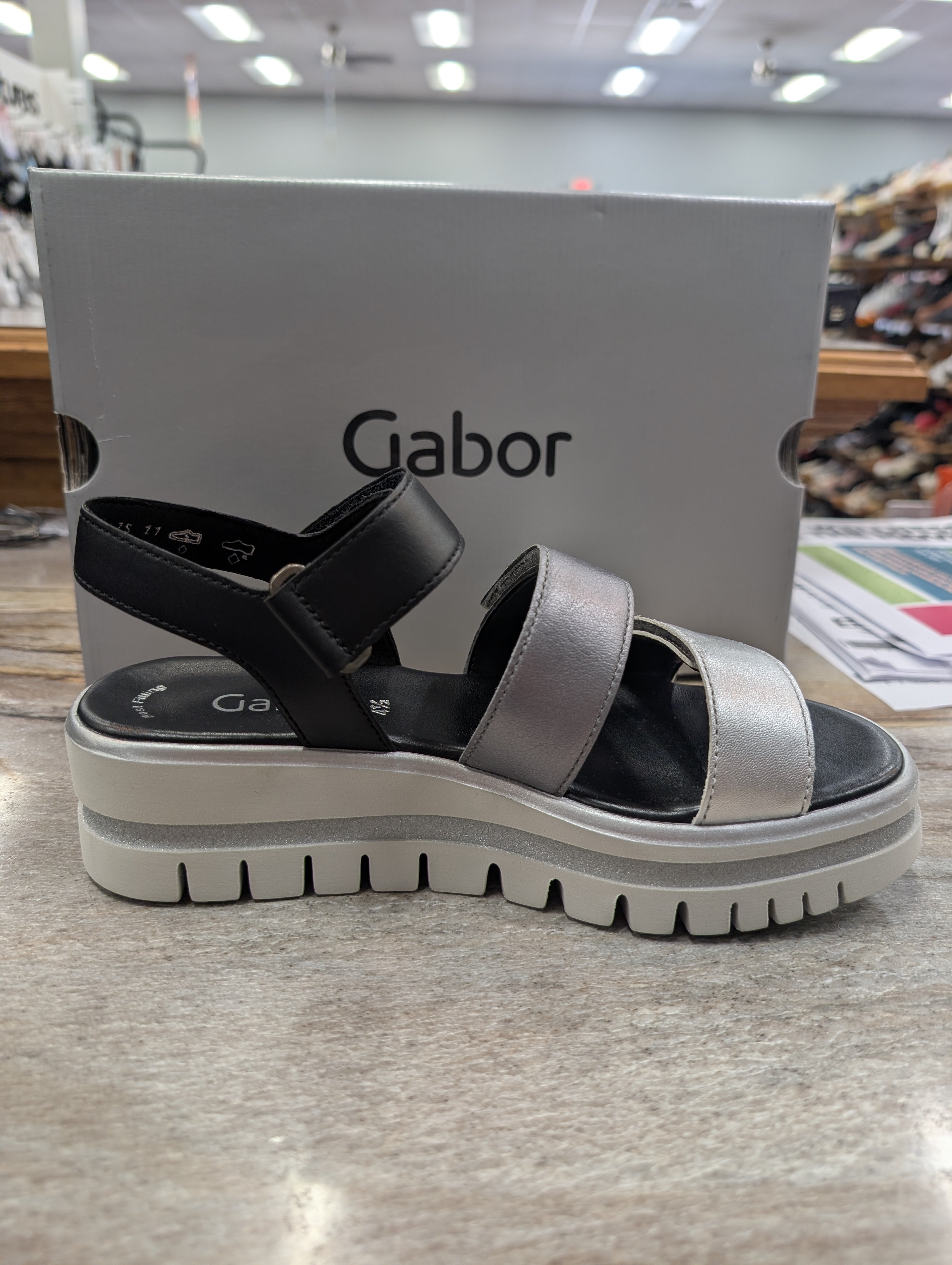 Women's Gabor Three Strap Wedge Sandal