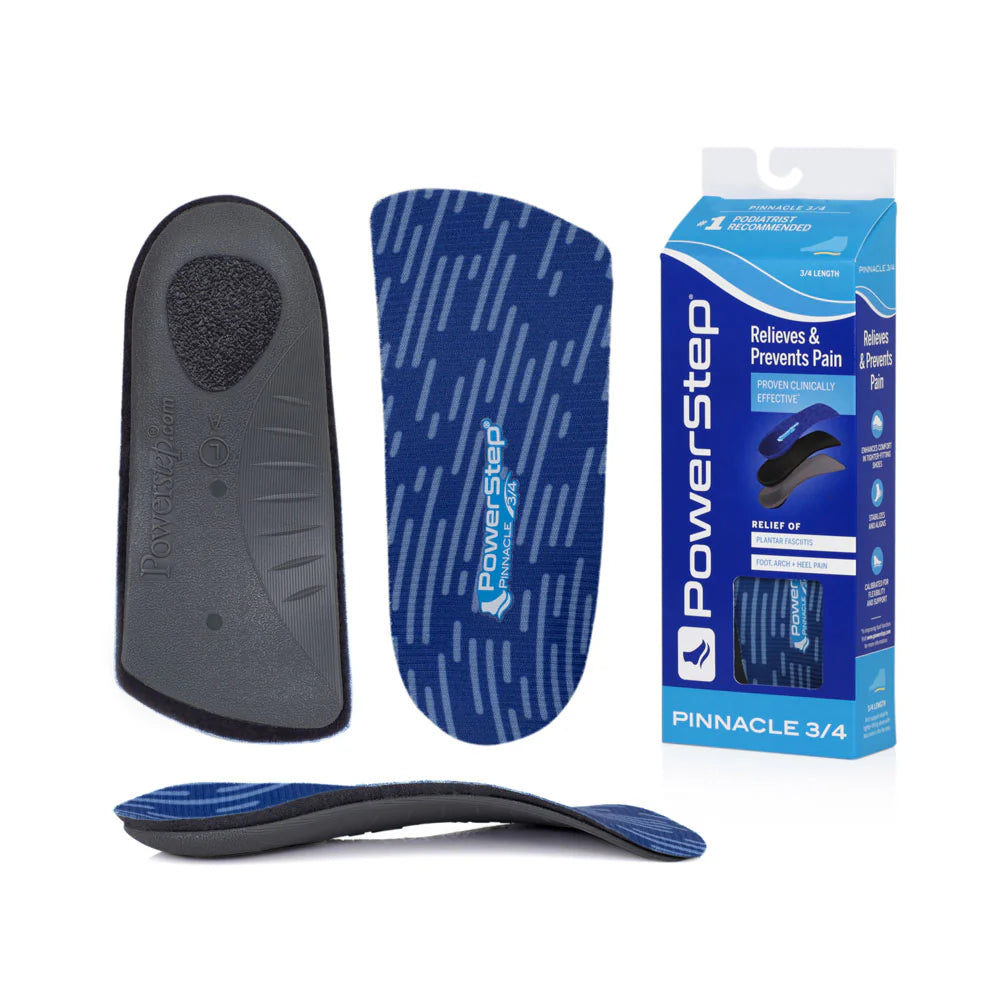 PowerStep insole with packaging on a white background