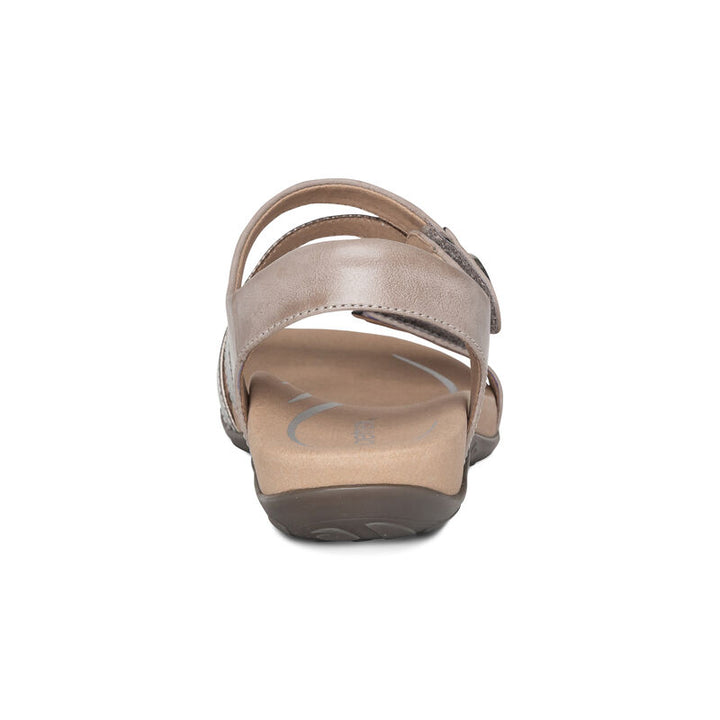 Women's Aetrex Jess Adjustable Quarter Strap Sandal Color: Smoke 6