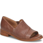 Brown leather sandal on a white background