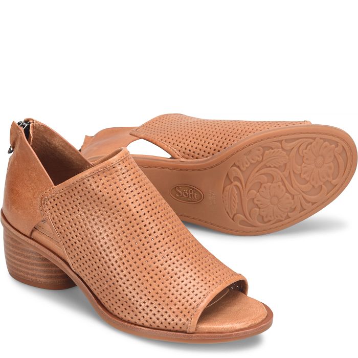 Women's Sofft Carleigh Color: luggage Perforated (Tan) 8