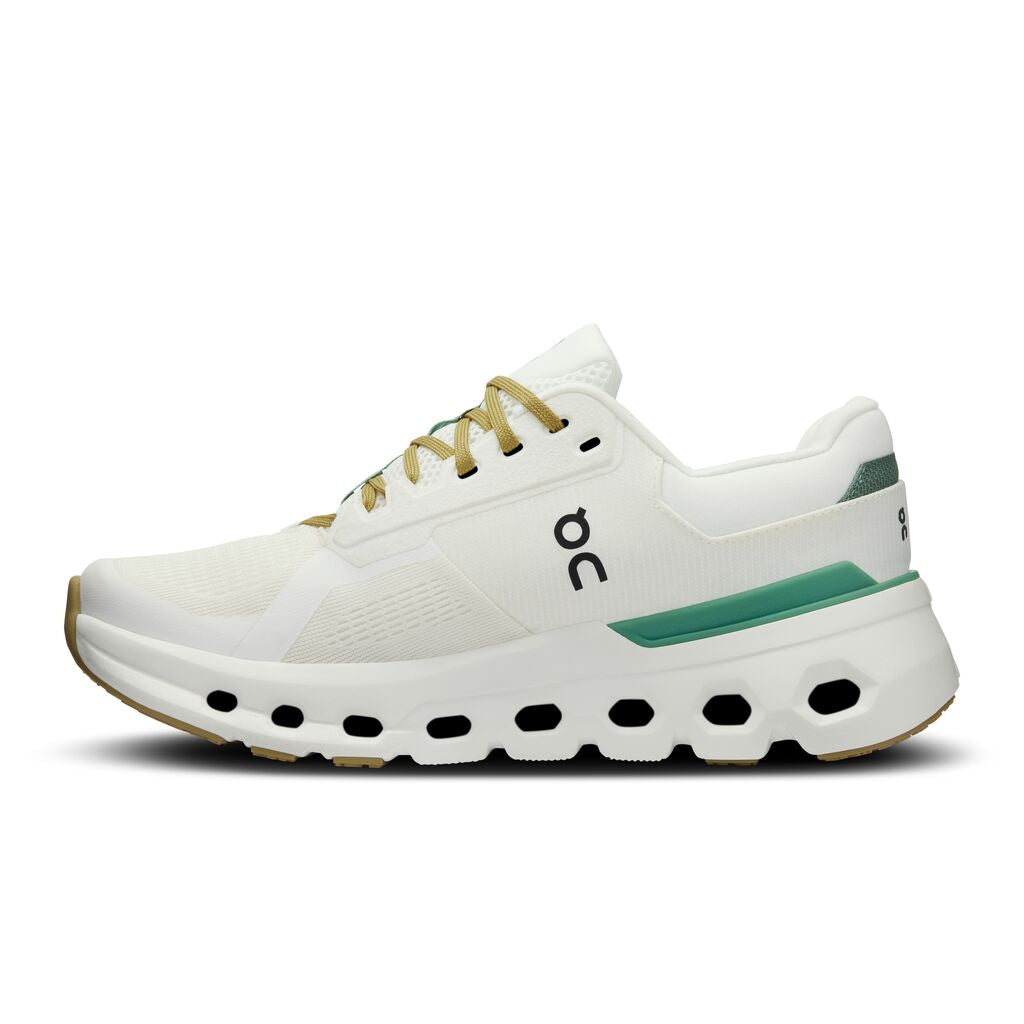 Women's On Cloudrunner 2 Color: Undyed White | Green – Brown's Shoe Fit ...