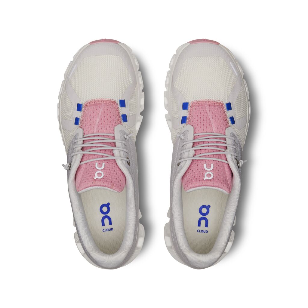 Women's On-Running Cloud 5 Push Color: Ivory | Blossom 3