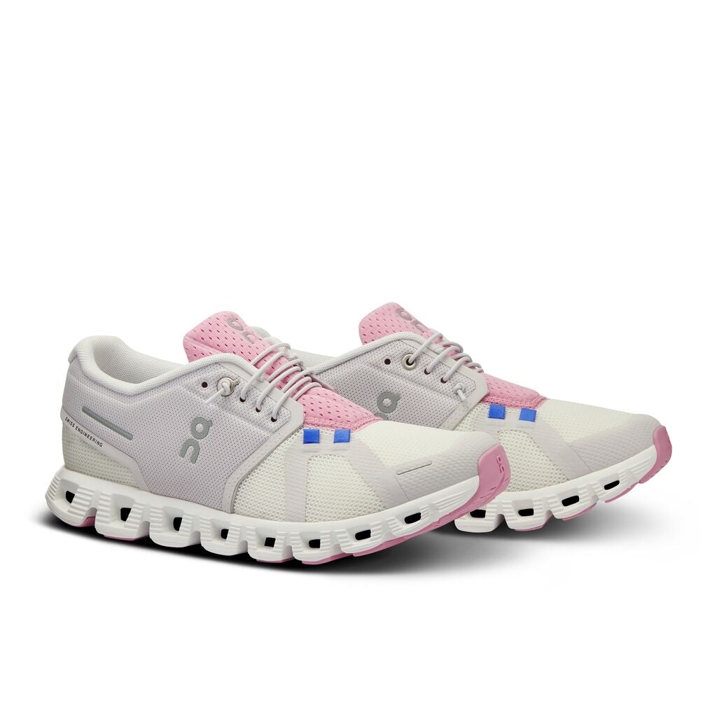 Women's On-Running Cloud 5 Push Color: Ivory | Blossom 1