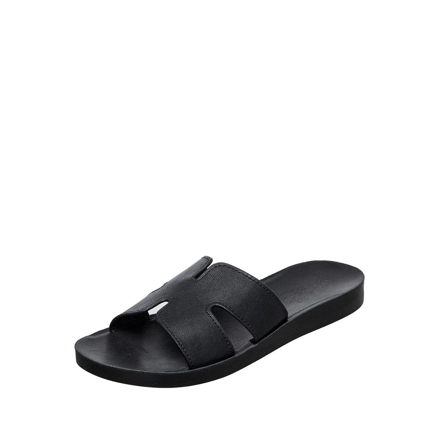 Black sandal on a white background