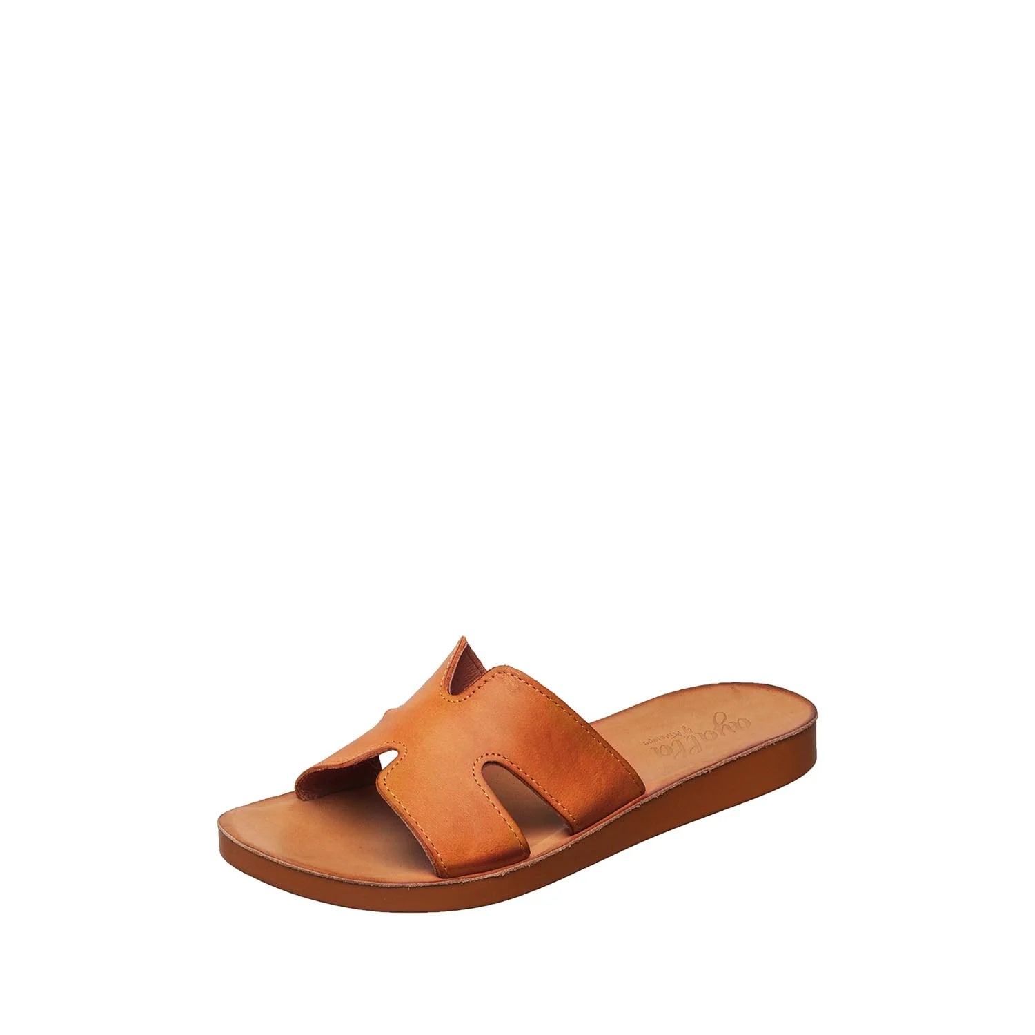 Brown sandal on a white background