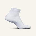 White ankle sock on a light gray background