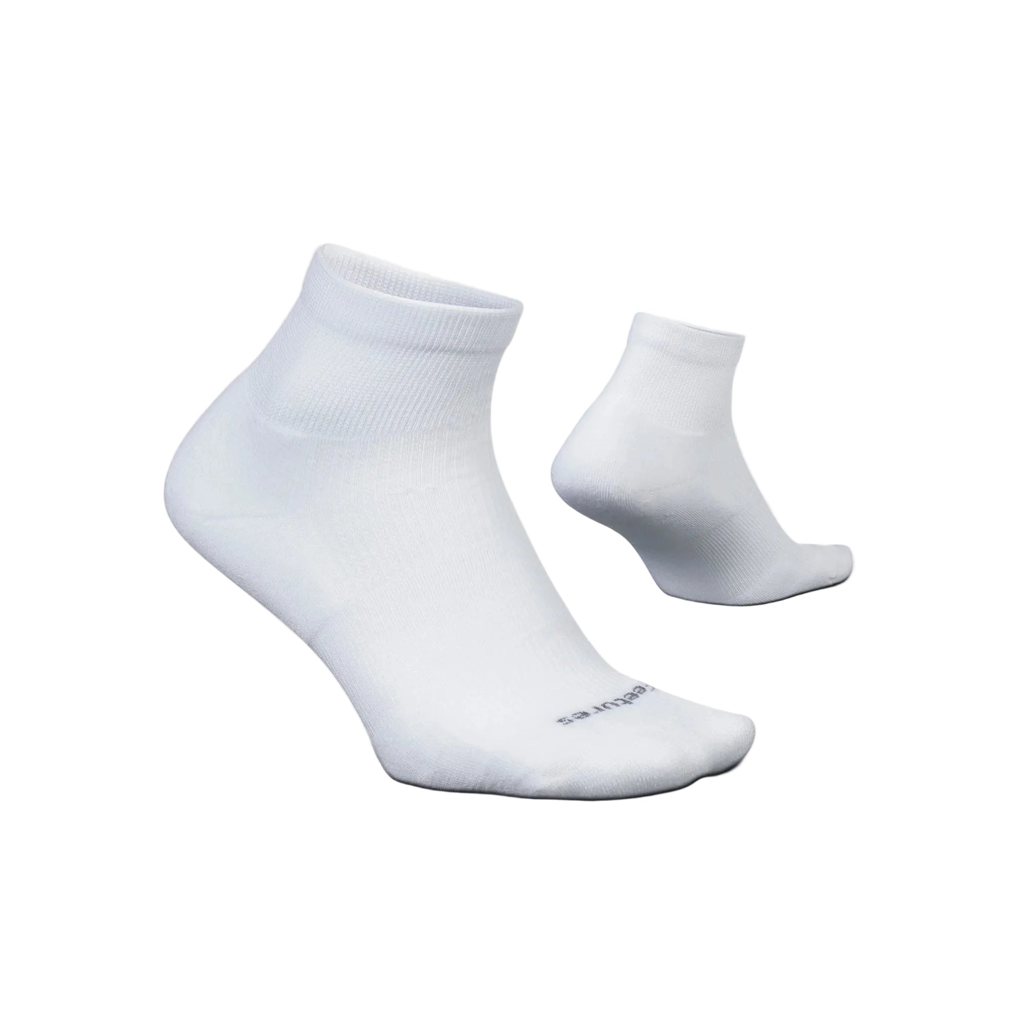 White ankle socks on a light gray background
